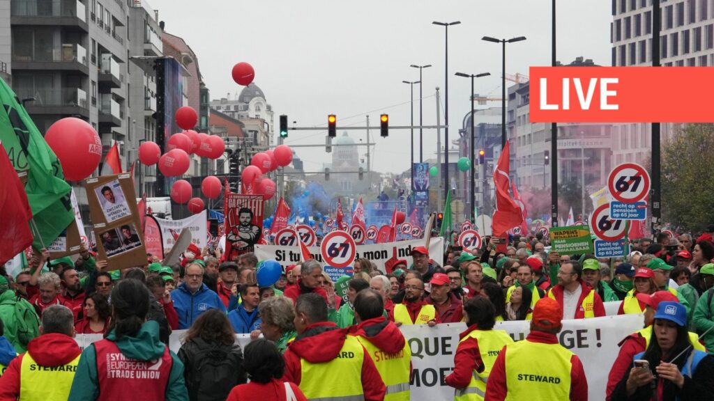 Direct – Manifestation nationale : plus de 100.000 manifestants déjà présents à Bruxelles selon la FGTB, le cortège a démarré