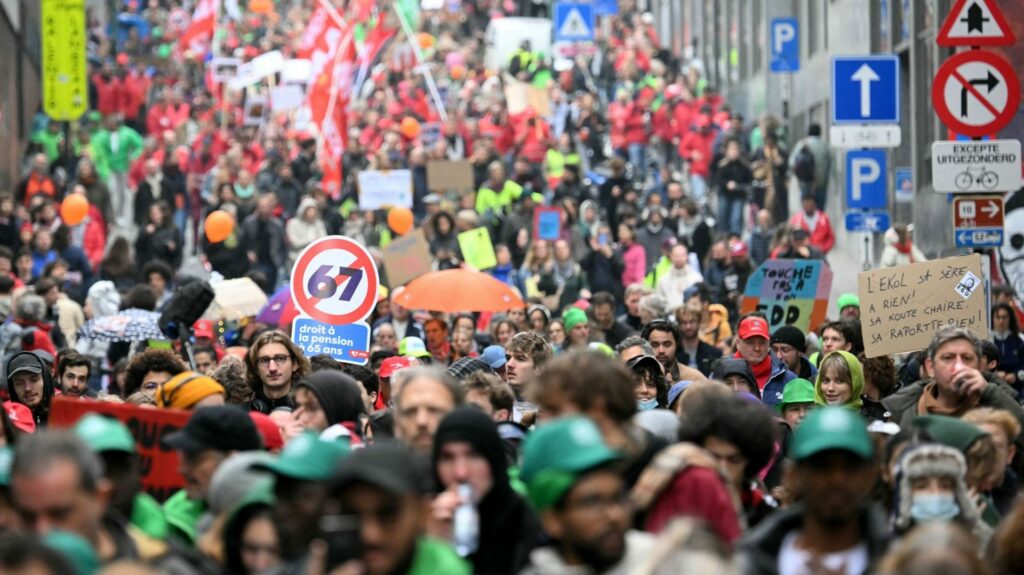 Manifestation nationale : entre 80.000 et 140.000 manifestants dans les rues de Bruxelles, quelques incidents à signaler