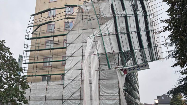 Tempête Amy : 63 interventions des pompiers à Bruxelles jusqu’à maintenant, un échafaudage endommagé