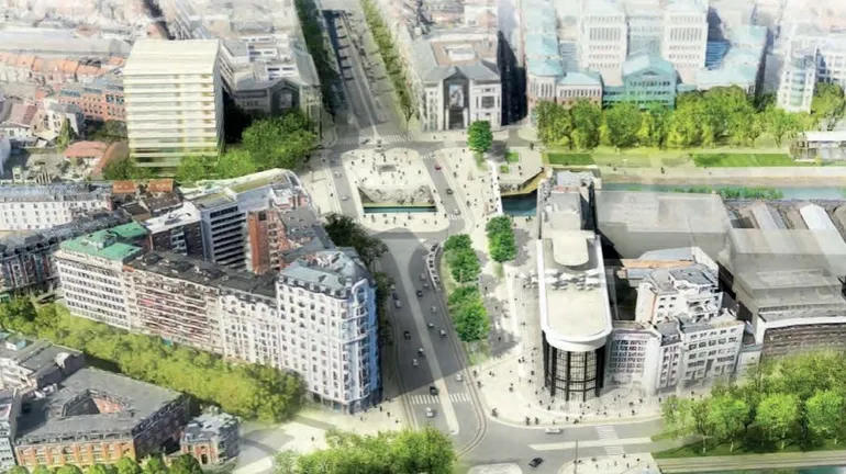 Bruxelles : un nouveau pont sera placé samedi sur la place Sainctelette