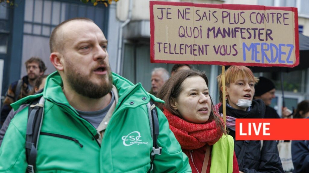 Direct – Grève des enseignants : heurts lors de la dispersion de la manifestation à Bruxelles