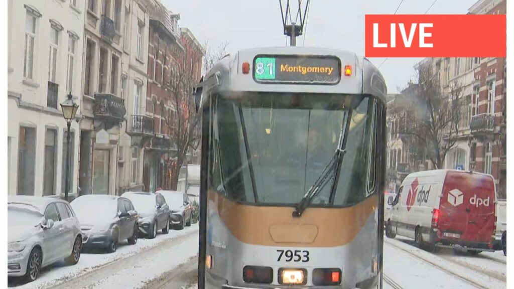 Direct – Neige en Belgique : retour progressif des transports en commun à Bruxelles et dans le Hainaut, 43 vols annulés à l'aéroport de Bruxelles-National
