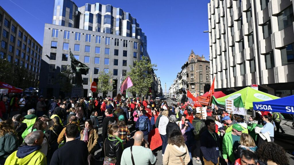 Les syndicats dans la rue ce jeudi 9 avril : ils manifestent contre les mesures d’austérité du gouvernement de la Fédération Wallonie-Bruxelles