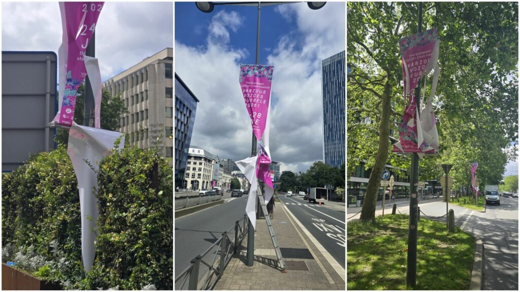 « Tristesse et colère » : une quinzaine de bannières d’un festival de chorales LGBT+ arrachées à Bruxelles