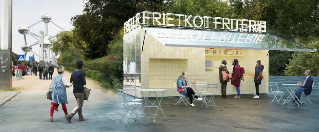 Avis de vacance pour un fritkot sur le boulevard du Centenaire